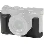 SmallRig juodo odos pusapvalkalas su rankena ir trikojo montavimu Panasonic LUMIX L10 kamerai, priekis ir šoninė vaizdo perspektyva