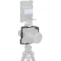 SmallRig 6114 kameros kėdė su vertikaliu VG-C4EM rankena prie Sony A7 serijos kameros, su Arca-Swiss greitais paleidimu, šaltos pėdos tvirtinimais ir įvairiomis montavimo galimybėmis stabilizatoriams ir rankenoms