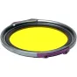 NiSi JetMag Pro 49 mm geltonas spalvos filtras su magnetiniu montavimo sistema, ryški geltona spalva ir metalinis aliuminio rėmas, skirtas didinti kontrastą juodai-baltai fotografijai.