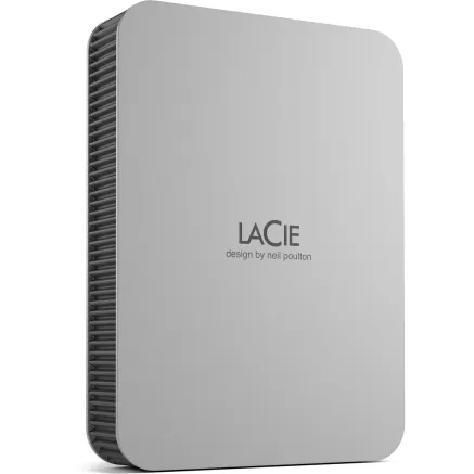 LaCie external hard drive 5TB Mobile Drive USB-C (2022), moon silver