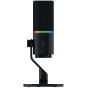 Razer Seiren V3 Pro dinaminis mikrofonas su USB-C/XLR jungtimis, 30 mm kapsule, DSP, RGB apšvietimu ir priešvėjo filtru ant stovo