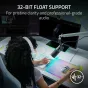 Razer Seiren V3 Pro dinaminis podcasto mikrofonas su 32-bit plaukiojančio taško palaikymu, USB-C jungtimi ir Chroma RGB apšvietimu profesionalioje transliavimo vietoje