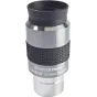Celestron Omni Plossl 40 mm okuliaras su sidabriniu aliuminio korpusu, juodu guminiu rankeniu ir juodu akies puodeliu, su įgraviruotu prekės ženklu, pateikiamas detalioje nuotraukoje.