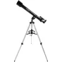 Celestron PowerSeeker 60 AZ teleskops su sidabriniu tripodu, 60 mm refraktorius, rankinis Alt-Az valdymas, 20 mm ir 4 mm okuliarai, 3x Barlow objektyvas, vertikalaus vaizdo diagonale, greitas surinkimas, lengvas dizainas