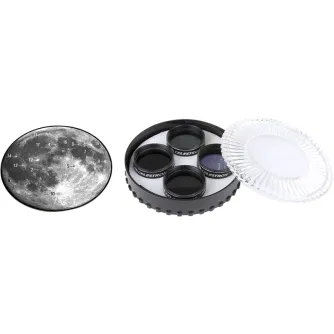 Celestron Mėnulio filtrų rinkinys 1.25" su 13%, 25%, 50% filtrais ir Mėnulio & Sky Glow filtru atviroje dėžutėje Celestron Mėnulio filtrų rinkinys 1.25" su 13%, 25%, 50% filtrais ir Mėnulio & Sky Glow filtru atviroje dėžutėje