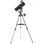 Celestron AstroMaster 114EQ-MD teleskops ant sidabrinio trikojai su telefono adapteriu ir mėnesio filtru, puikiai tinka žvaigždžių stebėjimui ir astrofotografijai.