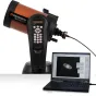 Celestron NexImage 20 Saulės sistemos spalvų imageris prijungtas prie nešiojamojo kompiuterio, rodančio Saturno vaizdą