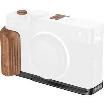 SmallRig L-formos tvirtinimo plokštė su mediniu rankena FUJIFILM X-E5 - ergonomiška rankena, rožinio medžio apdaila ir saugus kameros tvirtinimas