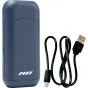 PMI 18650 lādytuvas ir energijos bankas su USB kabeliu, turinčiu USB-A ir USB-C jungtis