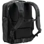 Išskirtinis 26L Think Tank Airport Essentials Backpack su paminkštintais petnešomis, keliais skyreliais ir priekinėmis užtrauktuko kišenėmis. Yra galinis skyrius nešiojamam kompiuteriui, šoninės kišenės su tvirtinimo diržais ir 