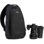 Think Tank TurnStyle 11L šnūrinė kuprinė su Nikon kamera ir objektyvais - ekologiška foto įranga