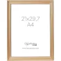 Aukso A4 nuotraukų rėmelis su klasikiniu profiliu, tikru stiklu ir atlošu stalo ar lentynos naudojimui