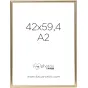 Elegantiška auksinė fotoramka 42x59,4 cm (A2) su blizgiu metaliniu paviršiumi, modernus dizainas