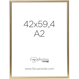 Elegantiška auksinė fotoramka 42x59,4 cm (A2) su blizgiu metaliniu paviršiumi, modernus dizainas Elegantiška auksinė fotoramka 42x59,4 cm (A2) su blizgiu metaliniu paviršiumi, modernus dizainas