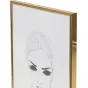 Eleganti auksinė fotoramka su minimalistiniu juodai baltu portretu, 42x59,4 cm (A2 formatas)