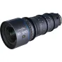Laowa Ultima S35 Lite 12-120mm T4 kino objektyvas su Arri PL tvirtinimu, mėlynu akcentiniu žiedu, priekinio elemento ir 8K ULTRA HD žymėjimu, rodomas šoniniame artimame plane.