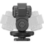 SmallRig 6440 aukštojo batų tvirtinimas DJI Osmo Action 6/Nano, greito atleidimo ir 160° pasvirimo, juodas metalas su briaunotu pagrindu ir viršutiniu aukštojo batų tvirtinimu
