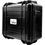 Tvirtas PMI apsauginis Hardcase Pro Kit su saugiomis diržais ir 'Smoke GENIE' etikete, idealiai tinka fotografijos ir dūmų mašinos įrangai transportuoti.