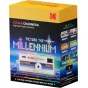 Kodak Charmera Millennium sleišėsiosios skaitmeninės kameros blind box pakuotėje su retro-futuristiniu dizainu ir pikselių filtrais
