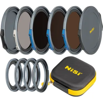 NISI JetMag Pro 49 kraštovaizdžio rinkinys su magnetiniais filtrais, adapteriais ir nešiojimo krepšiu profesionaliai kraštovaizdžio fotografijai