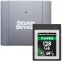 Delkin Devices POWER CFexpress Type B G4 128GB atminties kortelė su USB 3.2 kortelių skaitytuvu ir apsaugine dėžute
