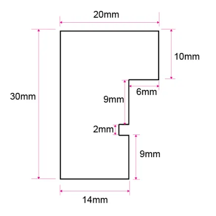 Focus Dahlia Walnut Photo Frame 15x20 cm with 10x13 cm Passepartout