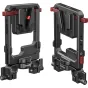 SmallRig 6273 Pakeičiama V-mount baterijos plokštė su dviem V-lock ir 15 mm dvigubais strypų spaustukais - Priekinis ir galinis vaizdas į tvirtą baterijų montavimo sprendimą kameroms, su reguliuojama orientacija ir saugiu bateri