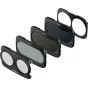 SmallRig 6476 Split Filter Kit DJI Osmo Pocket 4P su ND16, ND64, ND256 ir CPL filtrais, skirta tiksliai šviesos kontrolei ir atspindžių sumažinimui.
