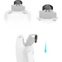 SmallRig ND8, ND16, ND32, ND64 filtrų komplektas DJI Lito X1 Flip baltame saugojimo dėkle, su priekiniais, šoniniais ir viršutiniais vaizdais, kur juodas ND filtras įdedamas į slotą.