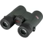 Kowa SV III 10x32 binokliai su juodu guminiu paviršiumi, tekstūruotu fokusavimo ratuku su užrašu 'SV III 32-10', raudonu 'Kowa' logotipu ant reguliavimo žiedo ir specifikacija 'Field 6.7°'. Dešiniajame okulyre yra gamintojo oval