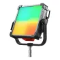 Godox KNOWLED P300R RGB Panel Light Kit su ryškiu gradientu nuo žalios iki oranžinės, moderniais valdikliais ir profesionaliu apšvietimu
