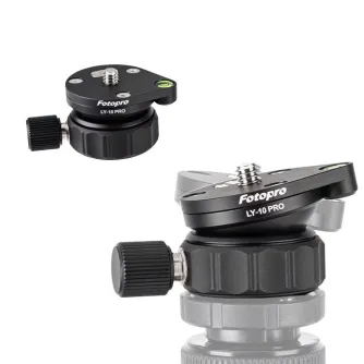 Fotopro LY-10 Pro lyginimo bazė su ±10° nuolydžiu, 3 kg apkrovos talpa ir sklandžiu 360° sukimu tripodo suderinamumui