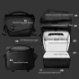 VSGO Black Snipe Fotoaparato šaliausiosios 6L su FIDLOCK magnetiniu užsegimu, vandeniui atspariu užtrauktuku ir pritaikomais vidiniais skyreliais fotoaparatui ir planšetiniam kompiuteriui
