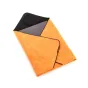 3 Legged Thing Magic Wraps Cloth XL 24x24 apsauginis audinys, oranžinė tekstūruota priekinė pusė su juoda vidine puse, juoda siūlė ir matoma prekės ženklo etiketė, sulankstyta iš viršaus