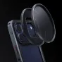PGYTECH ProShot 67 mm magnetinis filtrų adapteris iPhone 17 Pro, saugiai pritvirtintas prie ProShot korpuso, leidžiantis greitai montuoti standartinius 67 mm filtrus.