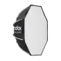 GODOX EazyFlow Foldable Octa 60 Softbox su Bowens montāžu, greito atidarymo mechanizmu ir audiniu tinkleliu profesionaliam fotografijos apšvietim
