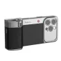 PGYTECH 2X Telephoto Lens iPhone 16 Pro - 2x amplifikacija, modulinis RetroVa sistemos priedas, eleganti sidabrinis ir juodas dizainas