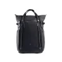 PGYTECH OneGo Roamer Tote Backpack 18L matinės juodos kamerų kuprinės su dviem viršutiniais rankenėlėmis, šoninėmis suspaudimo juostomis ir priekinėmis užtrauktuko kišenėmis kameros įrangai ir kasdieniams daiktams.