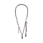 PGYTECH Pocket Series Camera Strap (Refined Style Aurora Purple) su pintu dizainu, oranžinėmis greitojo užsegimo karoliukais ir nuimamu riešo dirželiu, su reguliuojamu sagtimi ir matomu srieginiu varžtu.