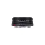 Viltrox AF 26mm F/2.8 EVO objektyvas Nikon Z, juodas metalinis korpusas, diafragmos žiedas su fokusavimo atstumo žymėjimais (A 16 11 8 5.6 4 2.8), raudonas 'EVO' logotipas ir sidabrinis tvirtinimas.