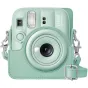 Fujifilm Instax Mini 13 kameros dėklas Lagoon Green spalvos su reguliuojamu peties diržu ir tvirtu sintetiniu medžiaga