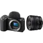 Sony ZV-E10 bežkartinė kamera su 16-50mm OSS II objektyvu ir viršutiniu mikrofonu profesionaliam vloginimui ir turinio kūrimui