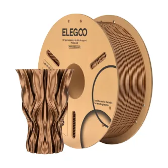 ELEGOO PLA Bronze filamento su 3D spausdinta bronzine vaza - aukštos kokybės metalinis filamento detalizuotiems 3D spausdinimams