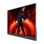 Uperfect UGame C2 16‑colių nešiojamas monitorius su 2560×1600 IPS ekranu, 120 Hz atnaujinimo dažniu, aliuminio korpusu, šoninis vaizdas su USB‑C ir HDMI prievadais, ekranas rodo ryškią sci-fi veikėjo iliustraciją