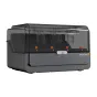 Anycubic ACE 2 Pro Multi-Filament System for Kobra S1 3D printer su elegantišku juodu dizainu, skaidriu viršutiniu skyriumi, keturiais oranžiniais ritinių laikikliais ir baltu valdymo pultu.