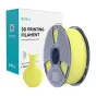 Sunlu PLA Classic Lemon Filament ritinys su citrinos spalvos vaza ir produkto pakuote