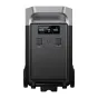 FOSSIBOT FB3840 3840Wh LiFePO4 baterijos modulis su LCD ekranu, maitinimo mygtukais, ratukais ir rankena, priekinis vaizdas į nešiojamą energijos banką.