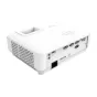 Philips PR-650 WXGA projektorius, rodomas iš kampo, su priekinėmis panelėmis, kuriose yra Philips logotipas, valdymo mygtukai ir ventiliacijos grotelės, taip pat galinė panelė su HDMI, VGA, USB prievadais ir garso jungtimis.