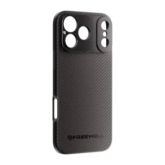 Freewell dėklas iPhone 17 Pro Max su 17mm montu - magnetinė filtrų sistema, MagSafe suderinamumas, anglies pluošto tekstūra Freewell dėklas iPhone 17 Pro Max su 17mm montu - magnetinė filtrų sistema, MagSafe suderinamumas, anglies pluošto tekstūra
