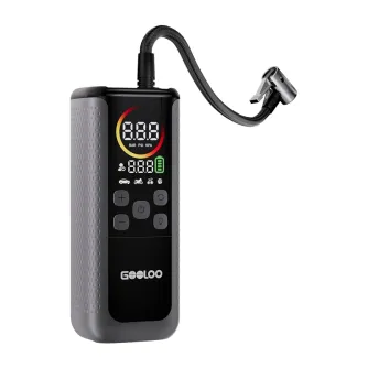 GOOLOO GT160 Dual Car Air Compressor su 37 Wh energijos banku, 160 PSI maksimalia slėgio ir automatinio išjungimo funkcija greitam padangų pūtimui